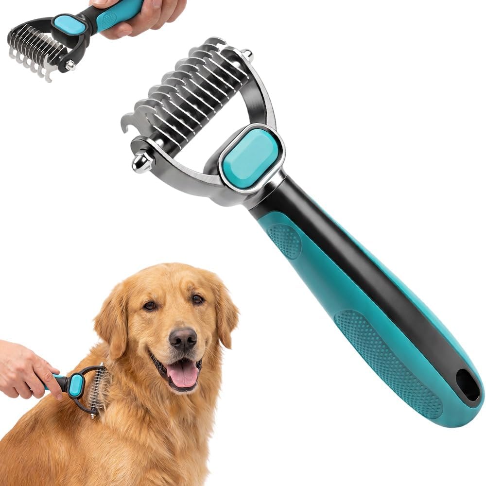 Double-Sided Pet Grooming Rake For Cats & Dogs, 2-In-1 Dematting Comb, Ergonomic Pet Grooming Matt Remover Detangler For Long Haired Pets (small) - Image 10