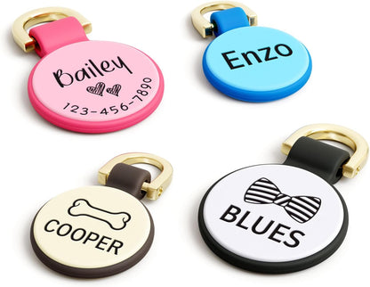Silicone Dog Tags Personalized for Pets, Lightweight Cute Soundless Cat ID Tag, Custom Deep Engraved Pet Name Tags (Pattern) - Image 10