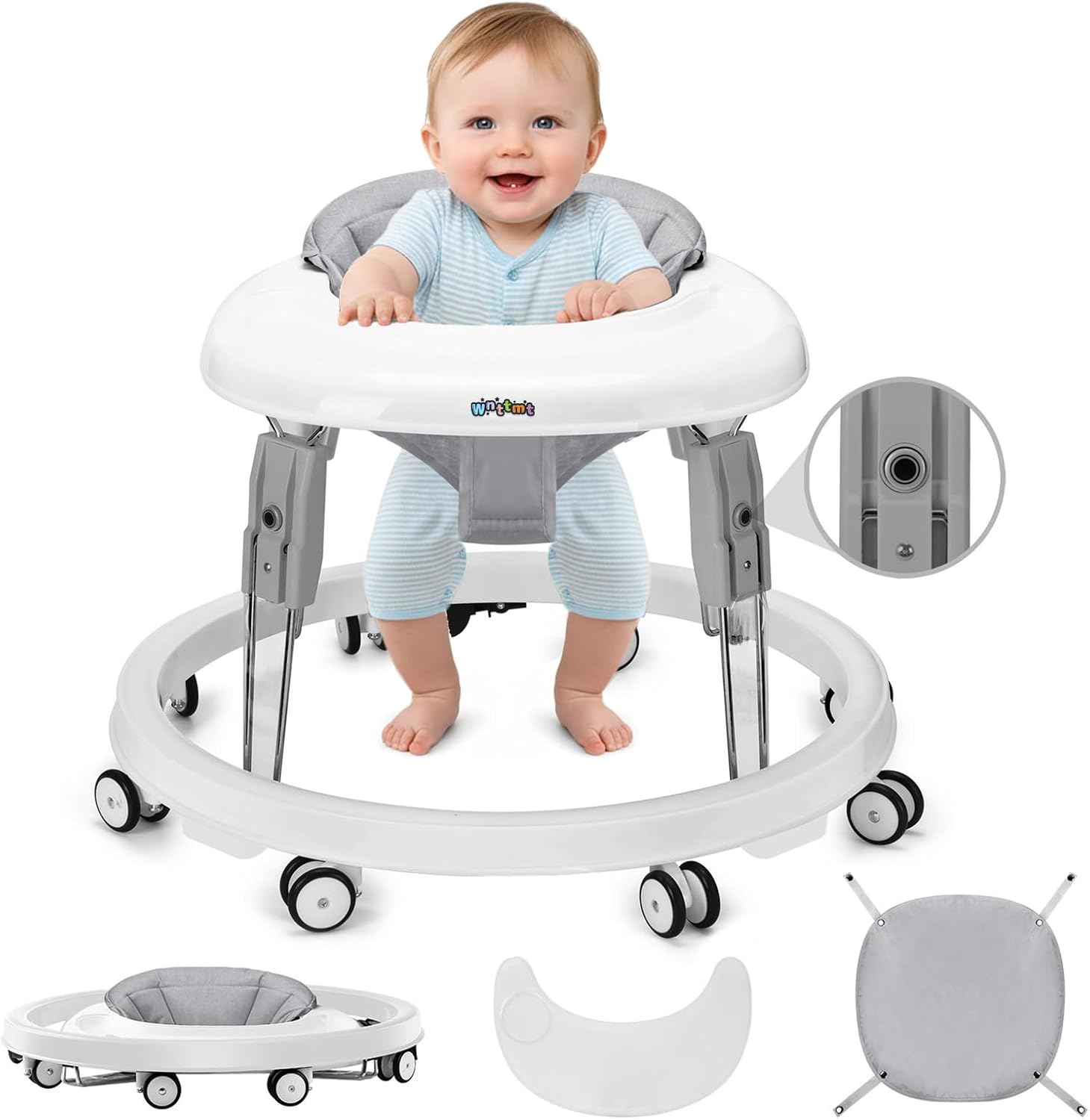 Wnttmt baby walker front view in gray
