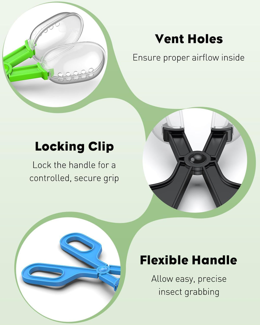 Pawfly multi pack terrarium maintenance tools for picking up live crickets and mealworms