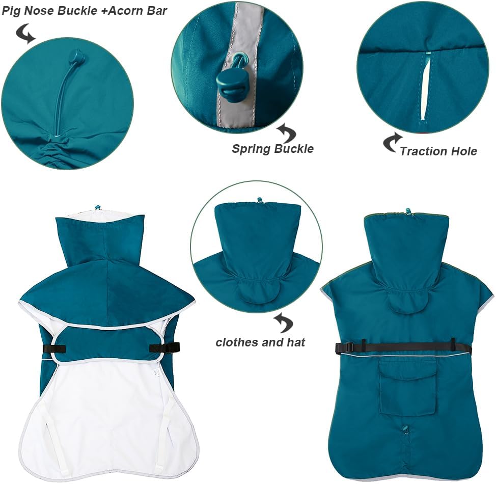Koogal waterproof pet apparel for medium and large dogs