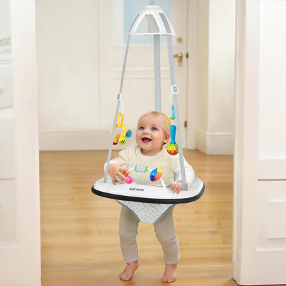 Slevoo Baby Jumper with Bumper and Play Tray front view