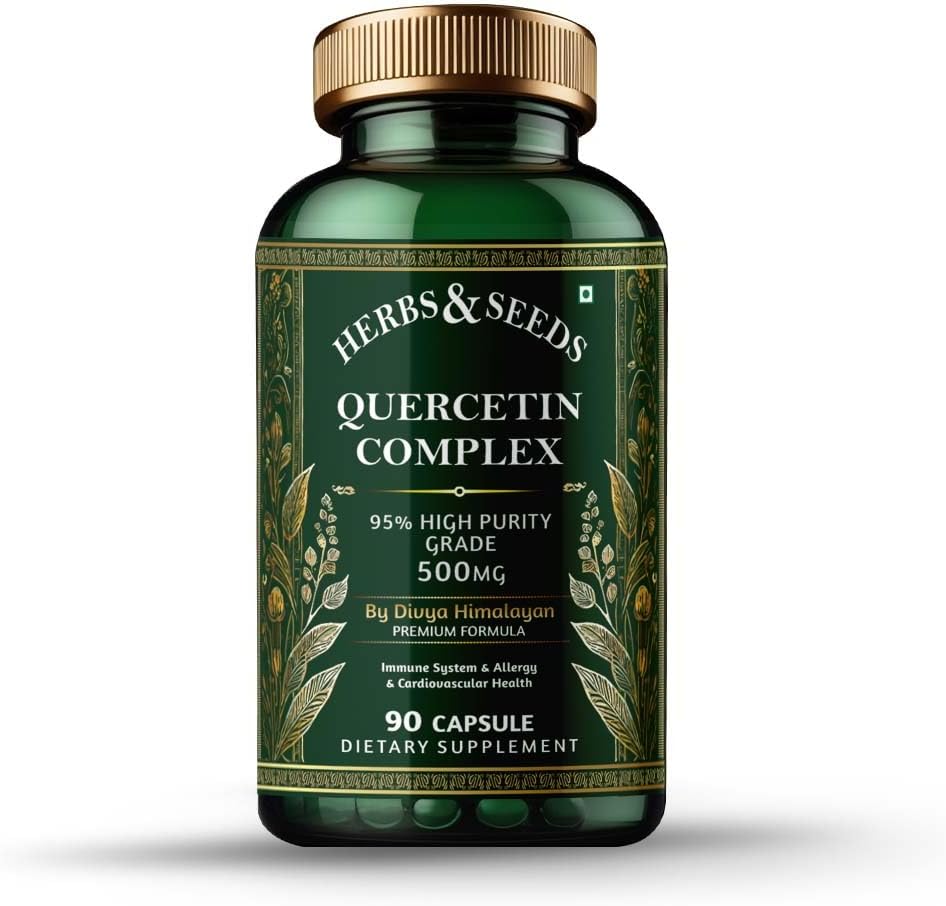 HERBS & SEEDS Quercetin Complex 500mg supplement front bottle view