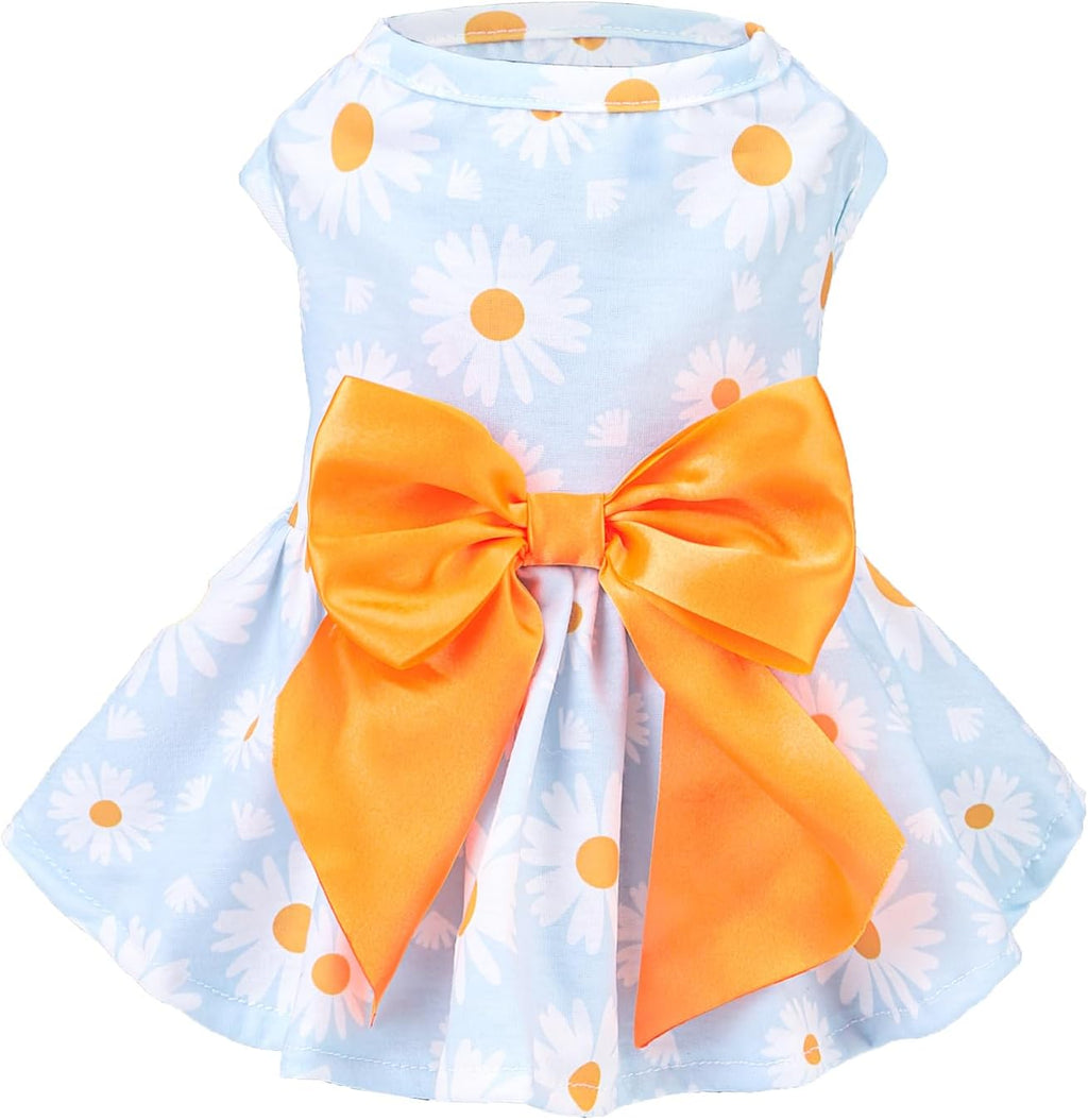 PUPTECK Classic Plaid Dog Dress Cute Puppy Clothes Outfit Small - Image 12