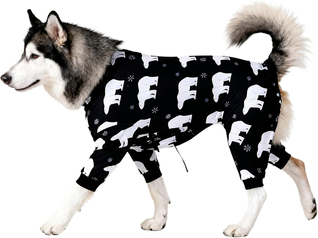 LovinPet Large Breed Dog Clothes Pajamas, Wound Care/Post Surgery Full Coverage Shirt, Dinosaur Land Blue Print, Lightweight Stretchy Knit Pullover Dog Onesie, Pet Pajamas for Dogs, Pet PJ's, 3XL - Image 12