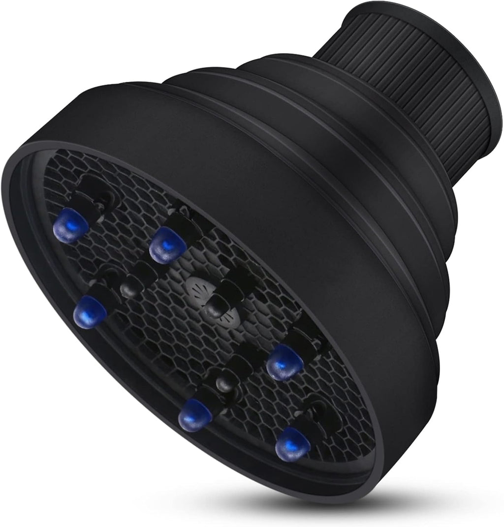 Segbeauty Collapsible Portable Hair Dryer Diffuser front view showcasing the black silicone styling bowl.