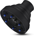 Segbeauty Collapsible Portable Hair Dryer Diffuser front view showcasing the black silicone styling bowl.