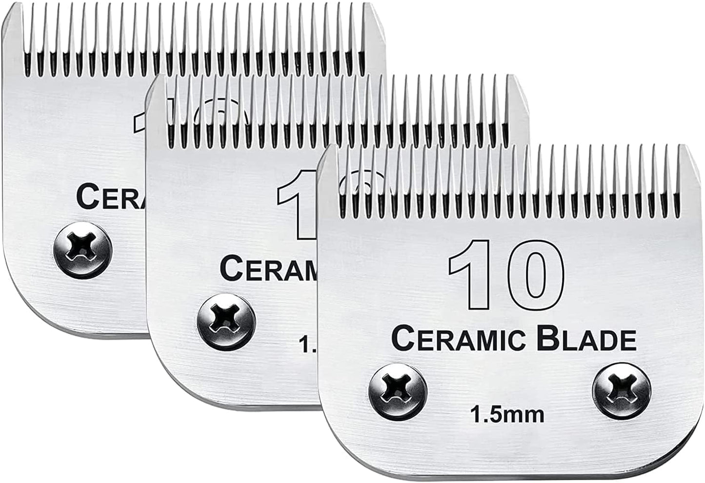 3 Pack 10 Blade Dog Grooming Blades Compatible with Andis Clippers/Oster A5/Wahl KM,Detachable Stainless Steel Blade,Size-10, 1/16-Inch Cut Length - Image 9