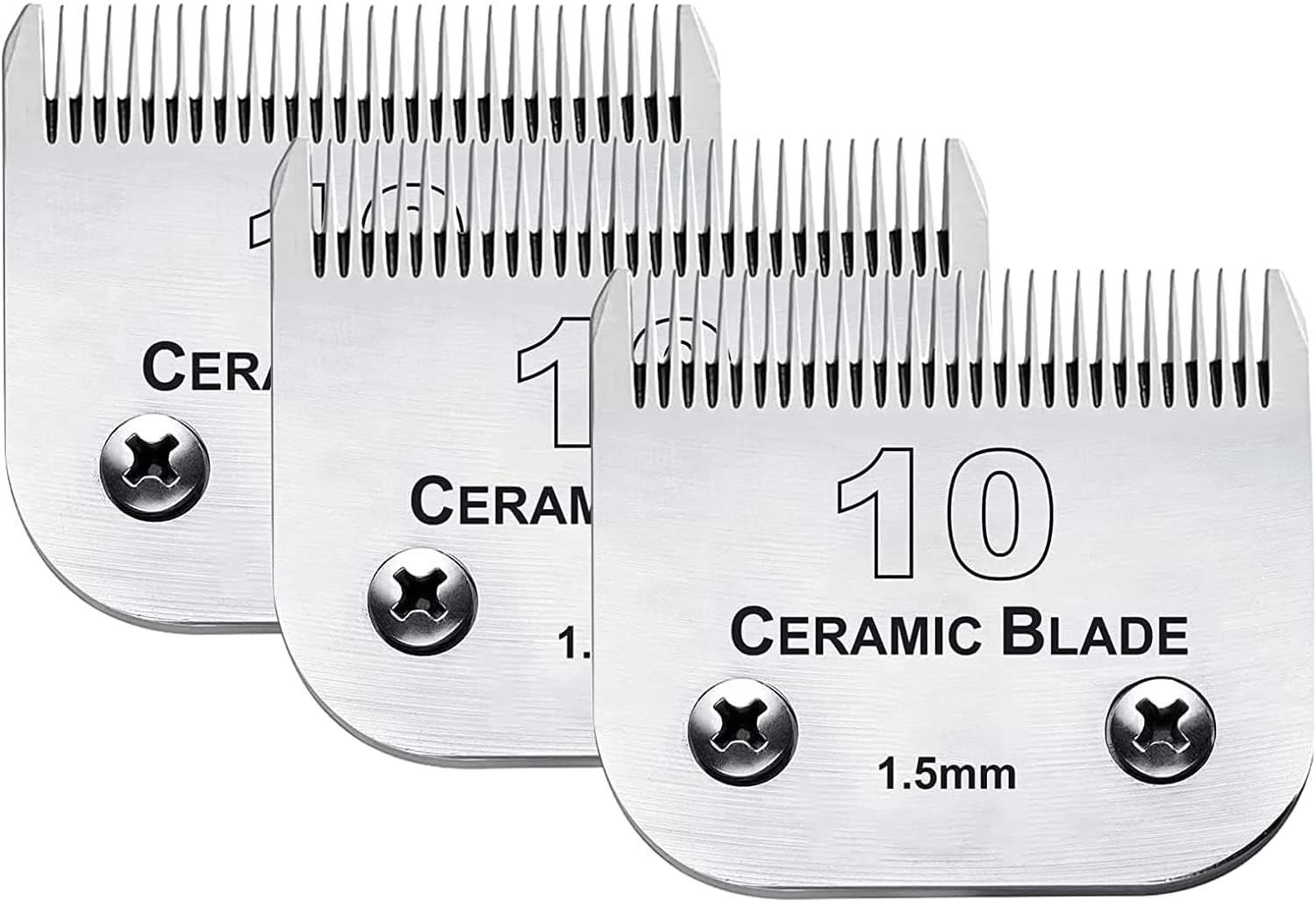 3 Pack 10 Blade Dog Grooming Blades Compatible with Andis Clippers/Oster A5/Wahl KM,Detachable Stainless Steel Blade,Size-10, 1/16-Inch Cut Length - Image 9