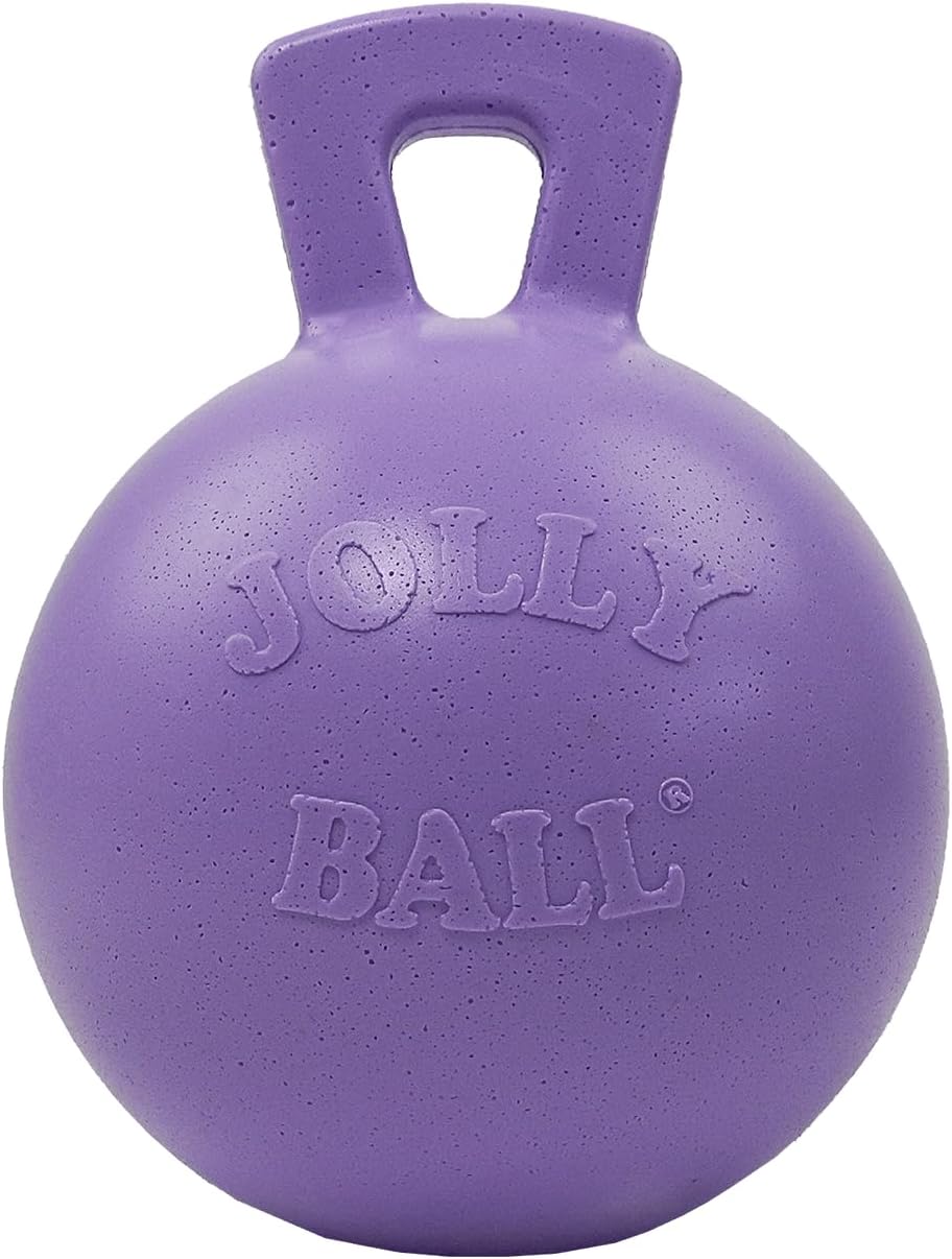 Large blue dog toy ball for fetch and tug play