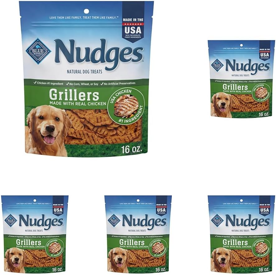 Blue Buffalo Nudges Chicken Grillers Natural Dog Treats, Tender & Meaty Dog Snacks, Easy-To-Tear for Training, Made in the USA with Real Chicken, No Artificial Preservatives, 16 oz. - Image 15