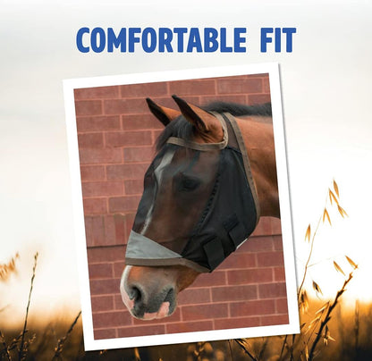 Reflective Equi-Glo strips on Opti-Force fly mask