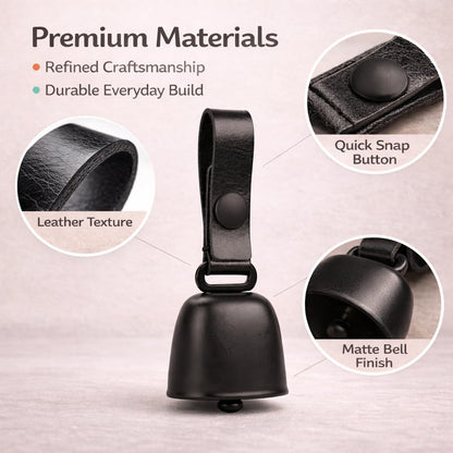 Kcrygogo dog tracking accessories including two matte black bells and two waterproof pet ID trackers