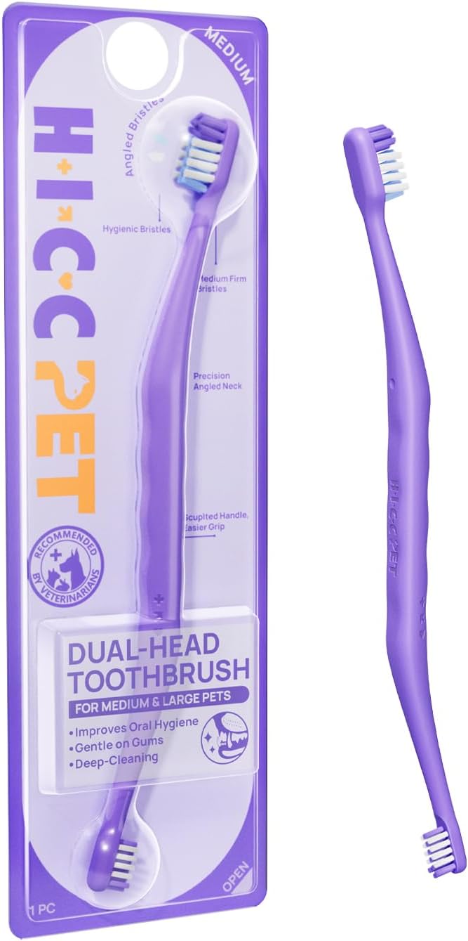 HICC PET Toothbrush for Cats & Small Dogs, Vet-Recommended Ergonomic Pet Toothbrush for Easy Teeth Cleaning, Gentle on Gums, Cat & Dog Dental Care, Improves Oral Hygiene. Toothpaste Not Included - Image 11