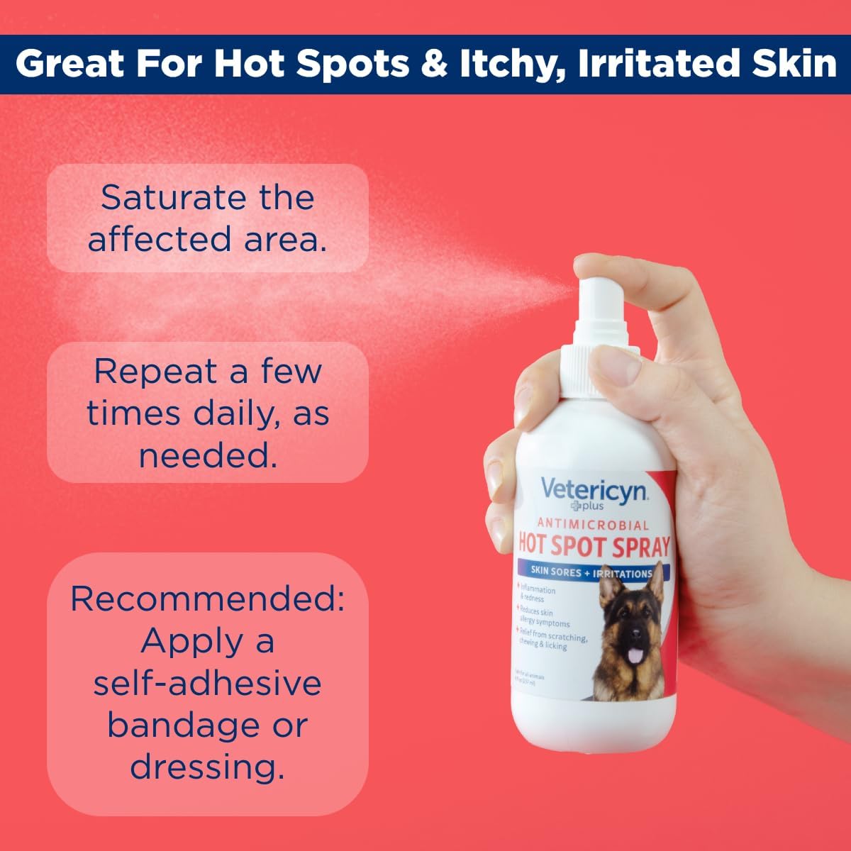 Vetericyn safe for pets skin spray bottle packaging