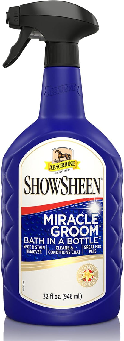 Absorbine ShowSheen Miracle Groom waterless shampoo front view bottle