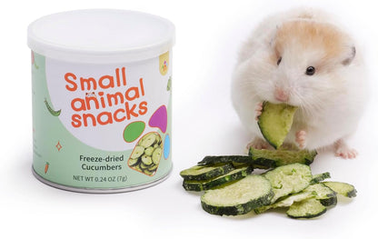 Niteangel Hamster Snack and Treats Toy front view of packaging showcasing freeze dried cucumber pieces