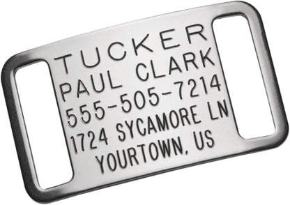 Boomerang Tags Dog Tags Engraved for Pets - Lasts Your Pets Lifetime - Silent Pet Tag, Dog Name Tag Personalized, Durable Stainless Steel Custom ID (Open End Large for 1 Inch Snap Style Collars) - Image 13