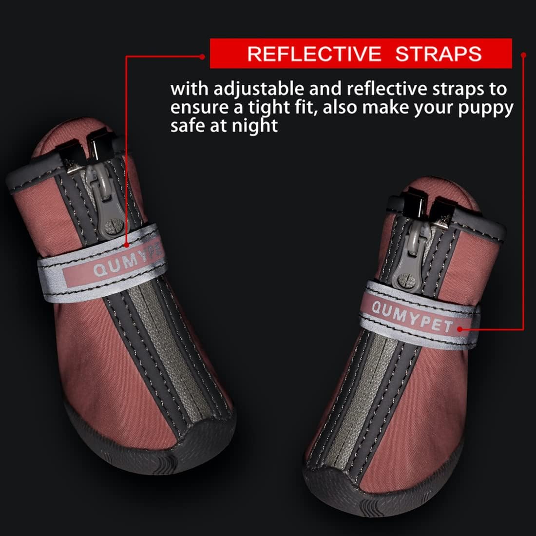Qumy dog boots rubber sole texture detail