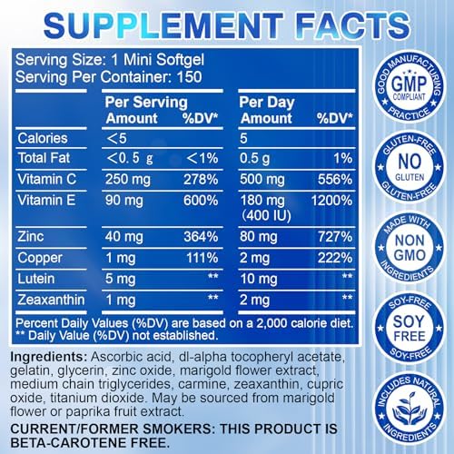 Vitarenew Fidernic Areds 2 supplement bottle side label details