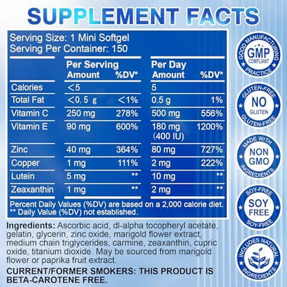 Fidernic Eye Health Supplement bottle label showing key ingredients