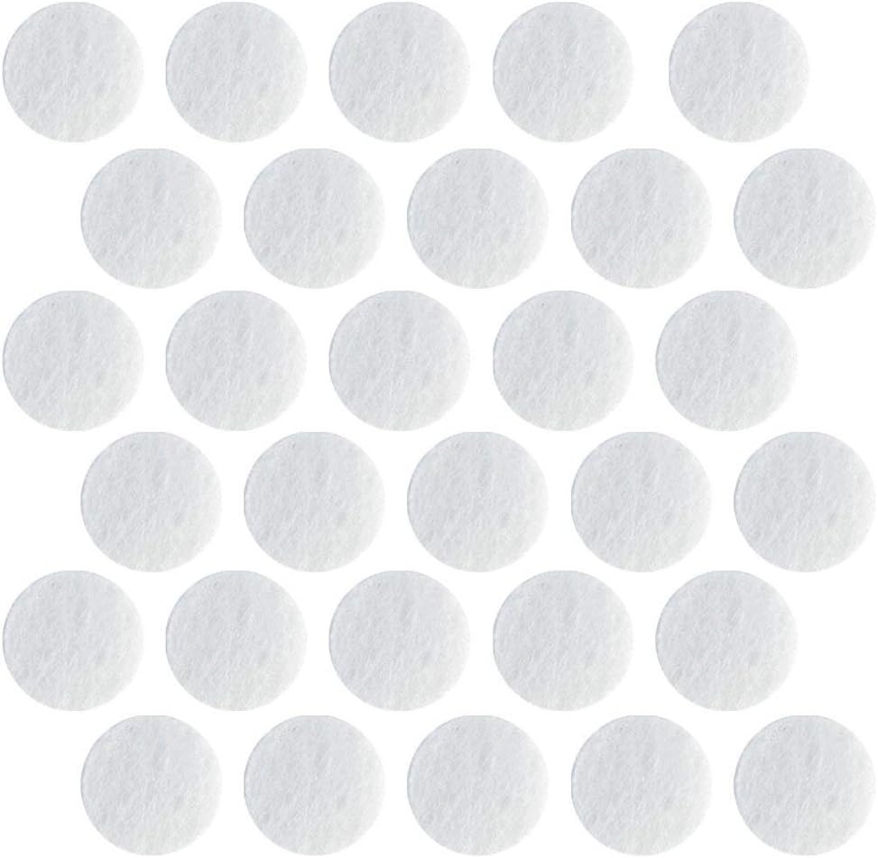 Nydotd microdermabrasion cotton filters 10mm front view showing the pack of one hundred white replacement sponges.