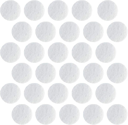 Nydotd microdermabrasion cotton filters 10mm front view showing the pack of one hundred white replacement sponges.