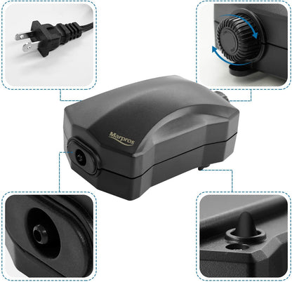 Marpros air pump kit components including check valve and accessories