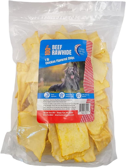American beefhide chicken basted rawhide chips for dog dental health