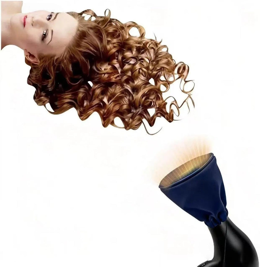 Liuweihui universal hair dryer diffuser attachment front view showing adjustable elastic opening
