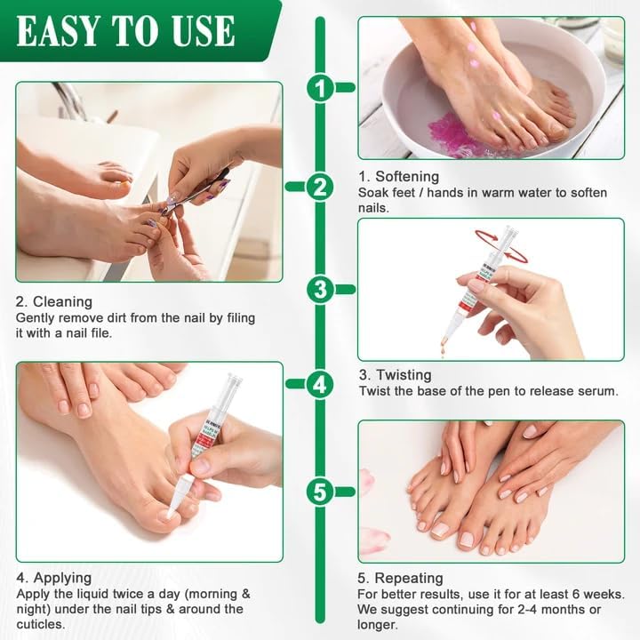 Close up of the fast acting liquid formula for finger and toe nail fungal repair.