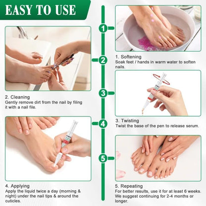 Close up of the fast acting liquid formula for finger and toe nail fungal repair.