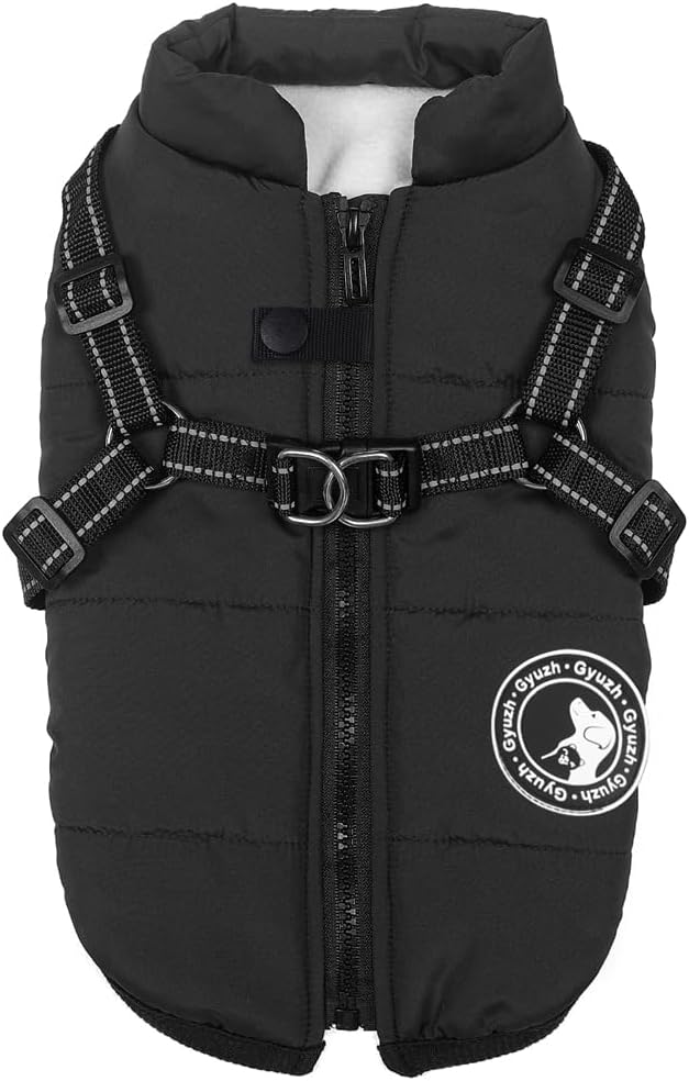 Gyuzh Dog Coat with Harness Puppy Coats Small Dog Harness Jacket Winter Waterproof Jackets for Smal Medium Large Dogs - Image 13