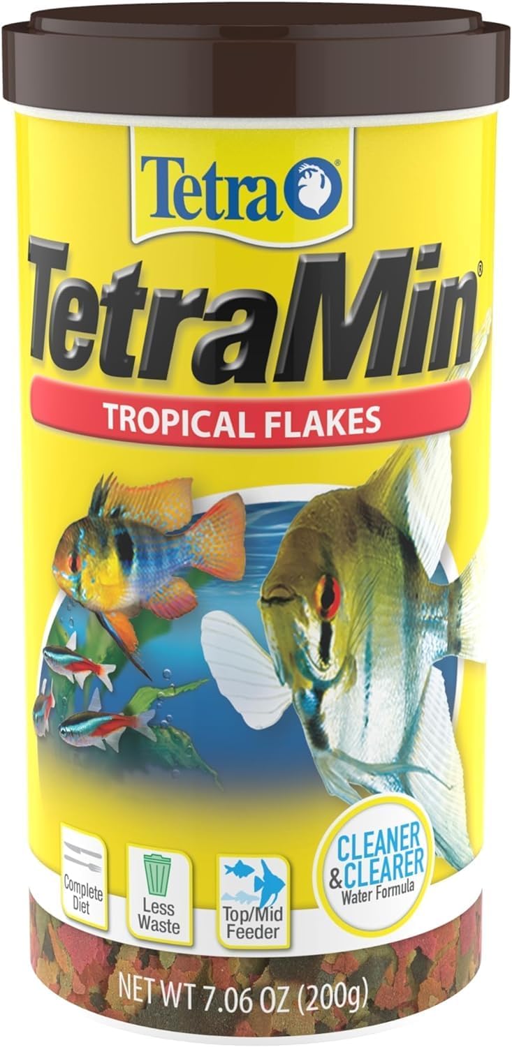 Tetra TetraMin tropical flake food 7.06 ounce front view