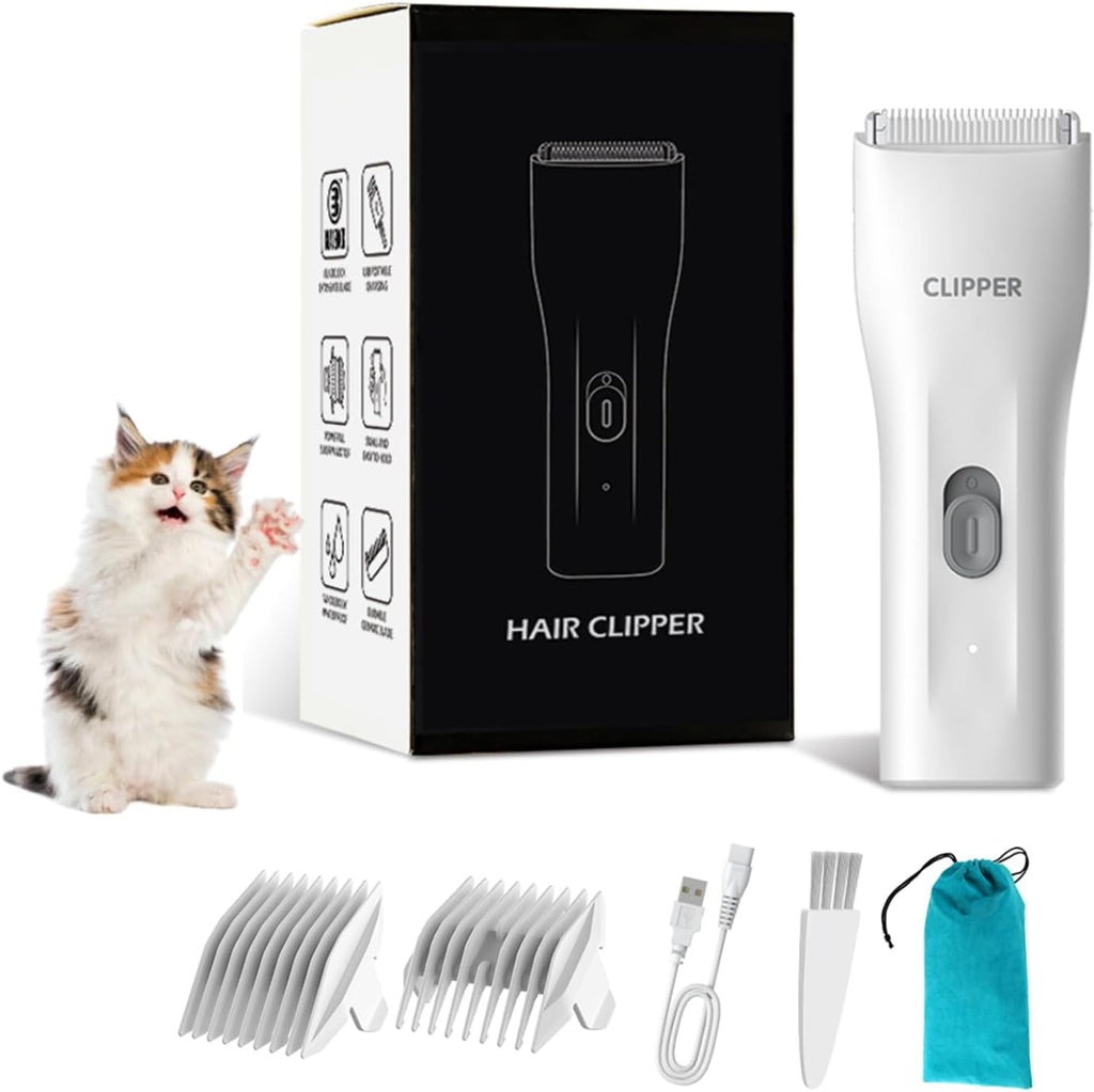Prowerful Home Professional Dog Grooming Kit Clipper Low Noise USB Rechargeable Gifts for Dog Cat Black,TS006 - Image 15