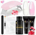 Ruby Face poly gel nail extension starter kit front view packaging and tools