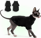 Sphynx Cat Clothes Fleece Cats&Small Dogs Pullover Sweater | Soft warm fleece, covers belly. Stretchy, easy on. Washes well. For small dogs & cats: daily walks, naps, AC rooms. - Image 10