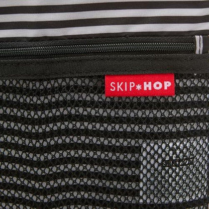 Skip Hop wet dry bag attached to a stroller handle