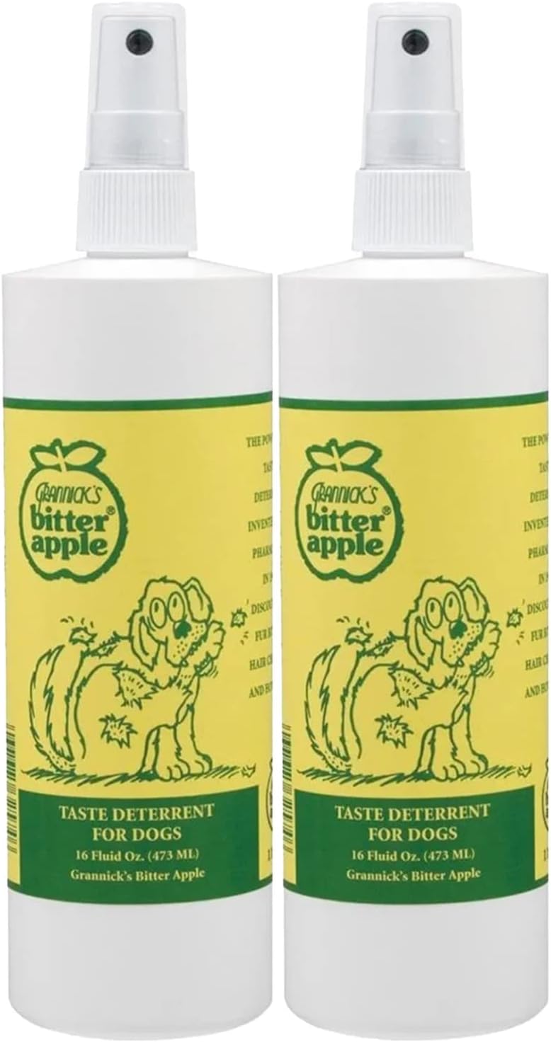 Two pack Grannick's Bitter Apple deterrent spray for pets