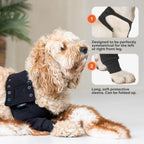 Breathable cotton dog leg sleeve with adjustable chest band