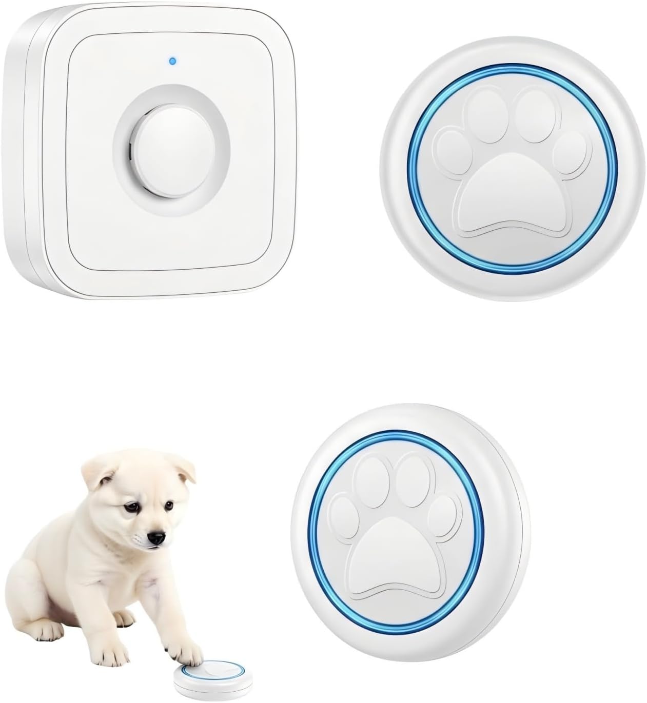 Sonew wireless dog doorbell white front view
