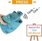 Andiker grunting pig dog chew toy showing textured dots and spikes