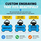Engraved noise free pet ID tag imported from USA