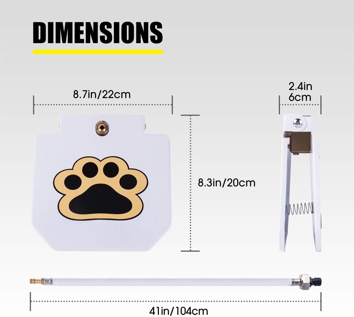Top view of Bacoeng dog fountain showing the paw design pedal