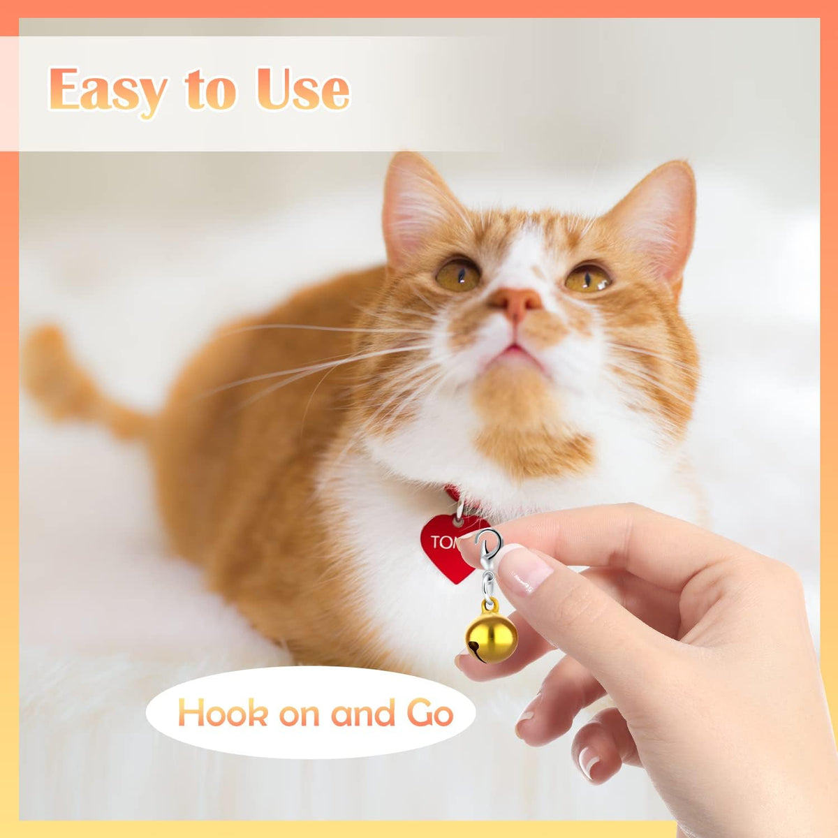 Lightweight loud crisp sound small pet bell charms for kittens