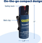 Close up of PetSafe SprayShield trigger safety and nozzle