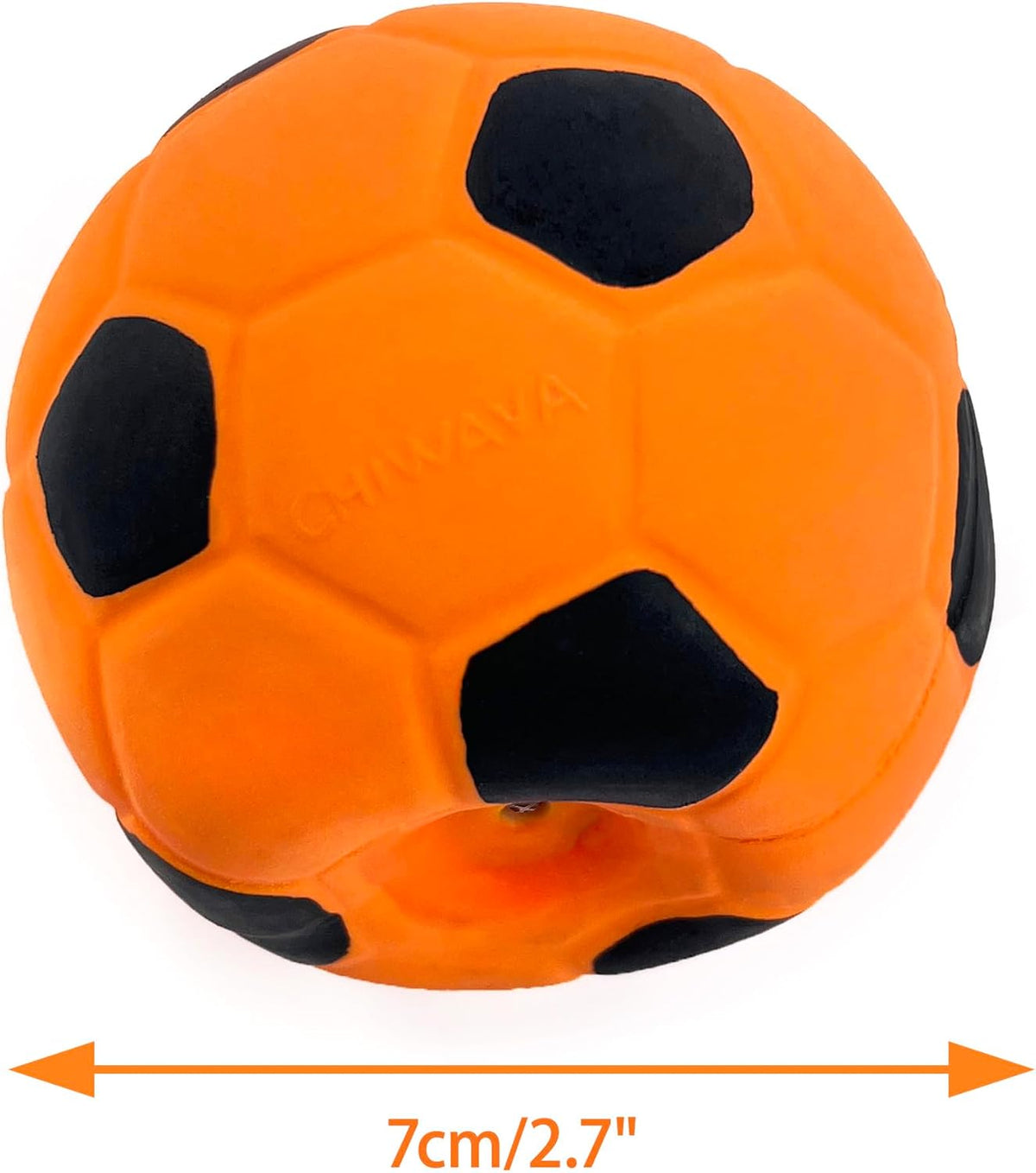 Three assorted color latex soccer balls for medium dogs