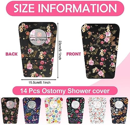 Mumufy colostomy bag covers displayed in seven different colors.