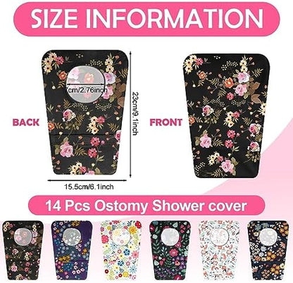 Mumufy colostomy bag covers displayed in seven different colors.