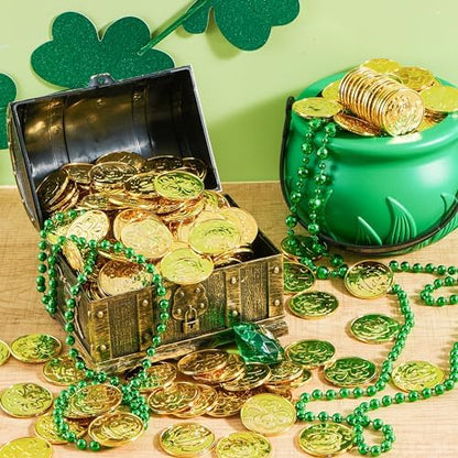 Authentic JOYIN brand plastic gold tokens used as festive table decorations